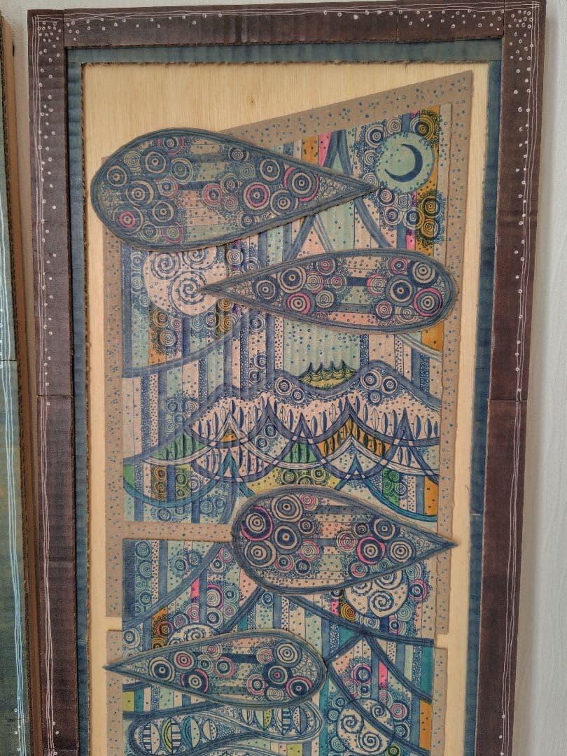 段ボールのはり絵作品 2点セット