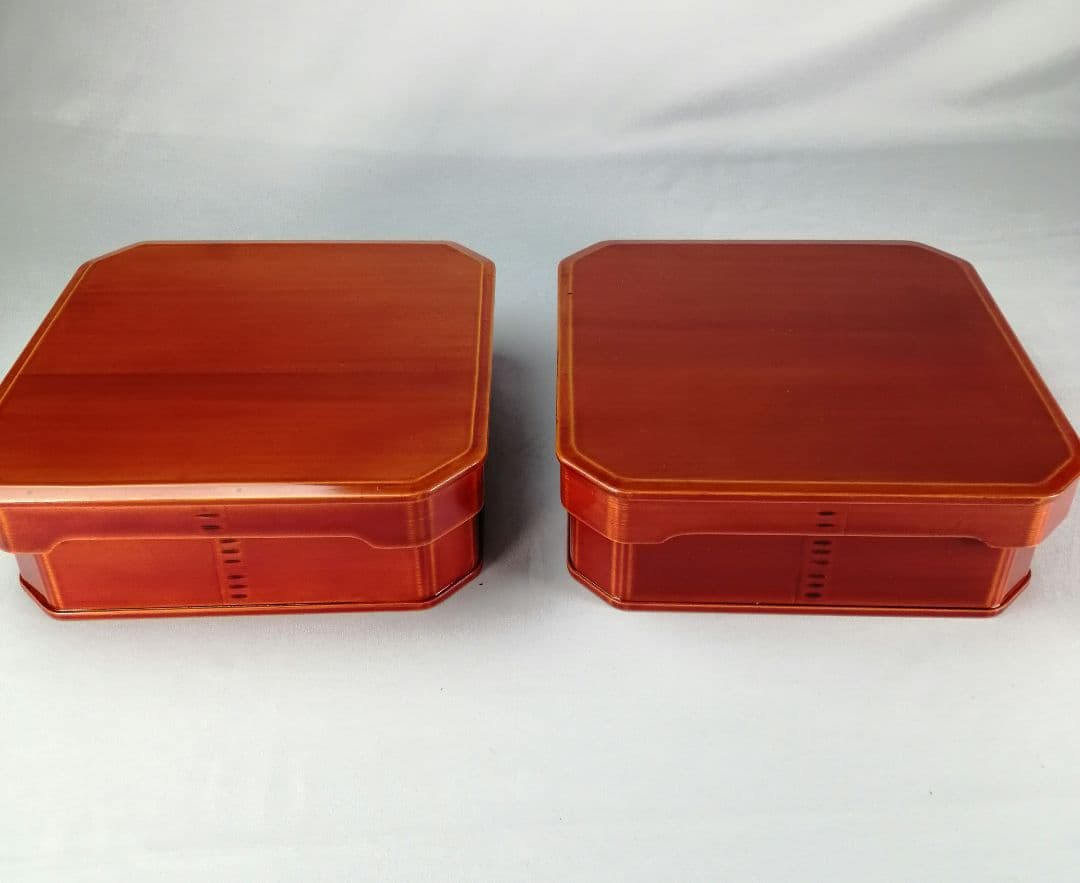 【茶事道具】春慶塗大徳寺重　５客セット　重箱、弁当箱、主菓子　懐石道具376