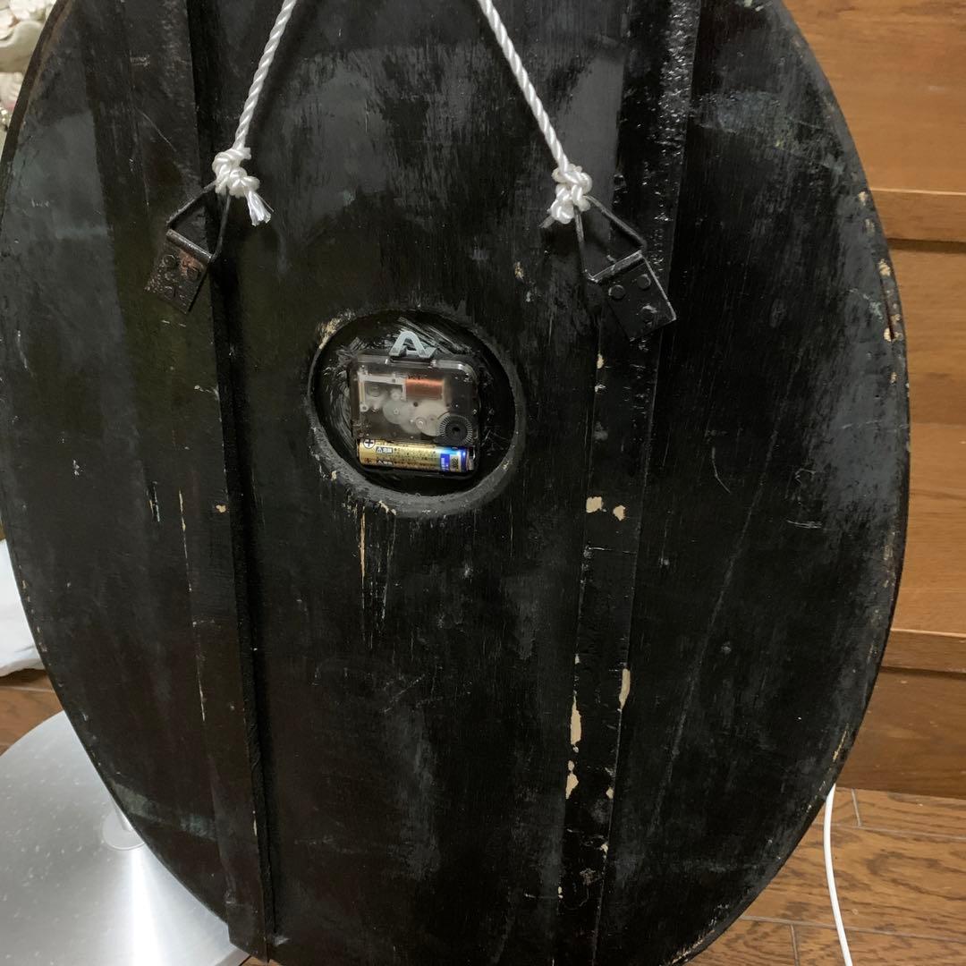 アンティーク　大きいぶどう柄　掛け時計