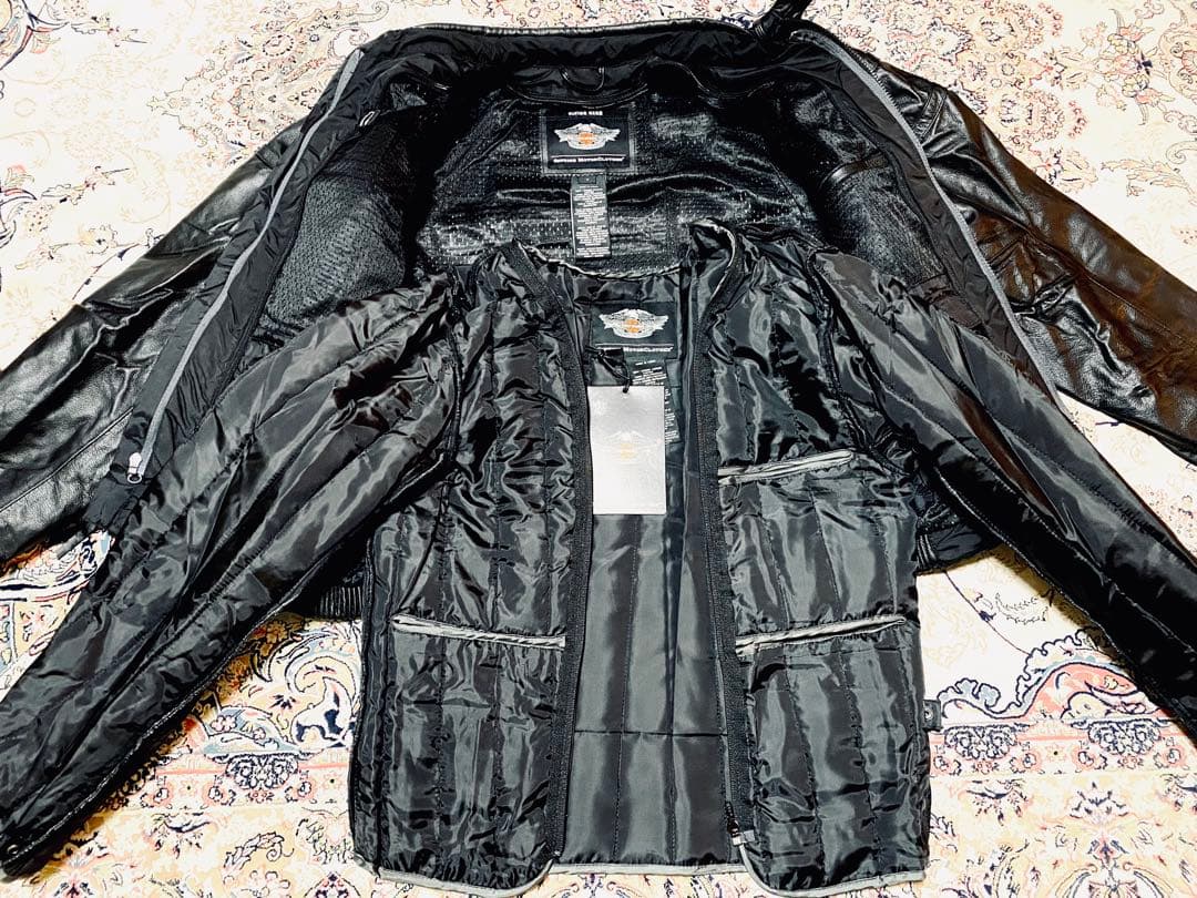 新品未使用HARLEY-DAVIDSON本革ライダースジャケット 冬用インナー付