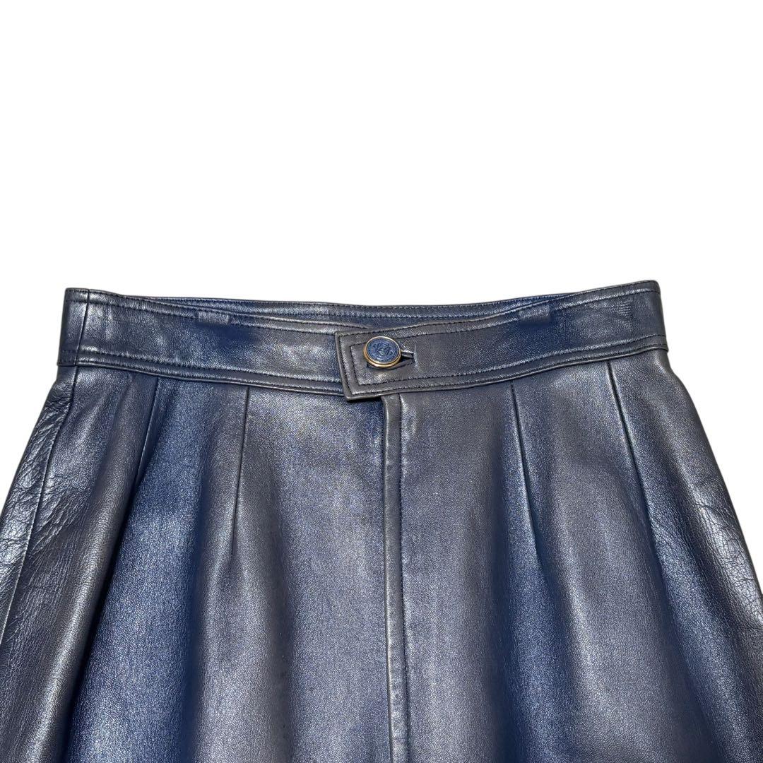 LOEWE ロエベ レザー アナグラム スカート 38