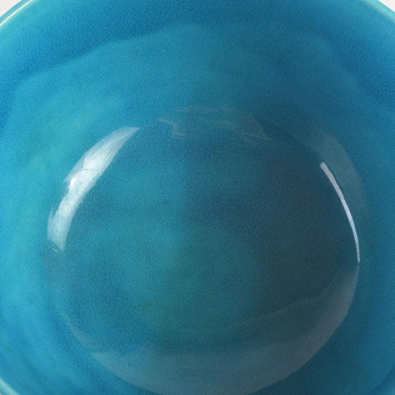 御庭焼　南紀偕楽園製　交趾　花草文　菓子鉢　共箱　V　9513