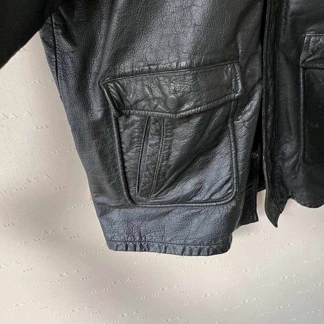 古着 90's レザー ジャケット カバーオール カーコート