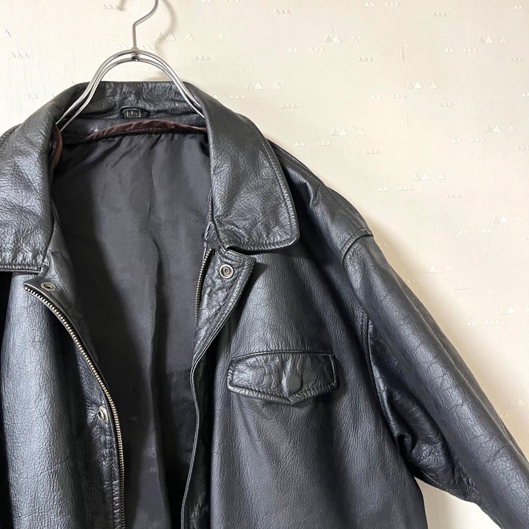 古着 90's レザー ジャケット カバーオール カーコート