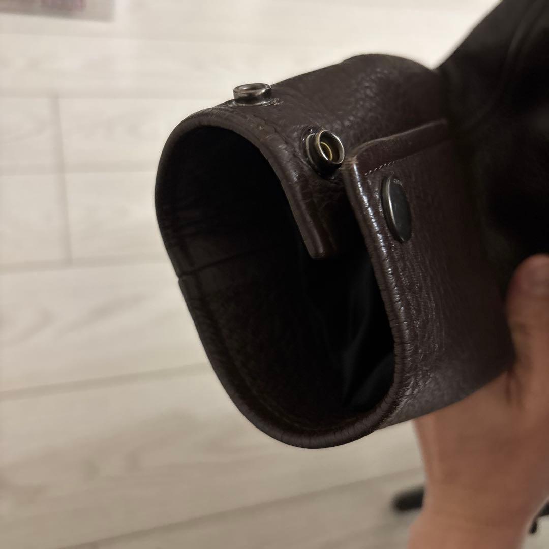 COACH レザージャケットS　コーチブラウン シングルライダースジャケット