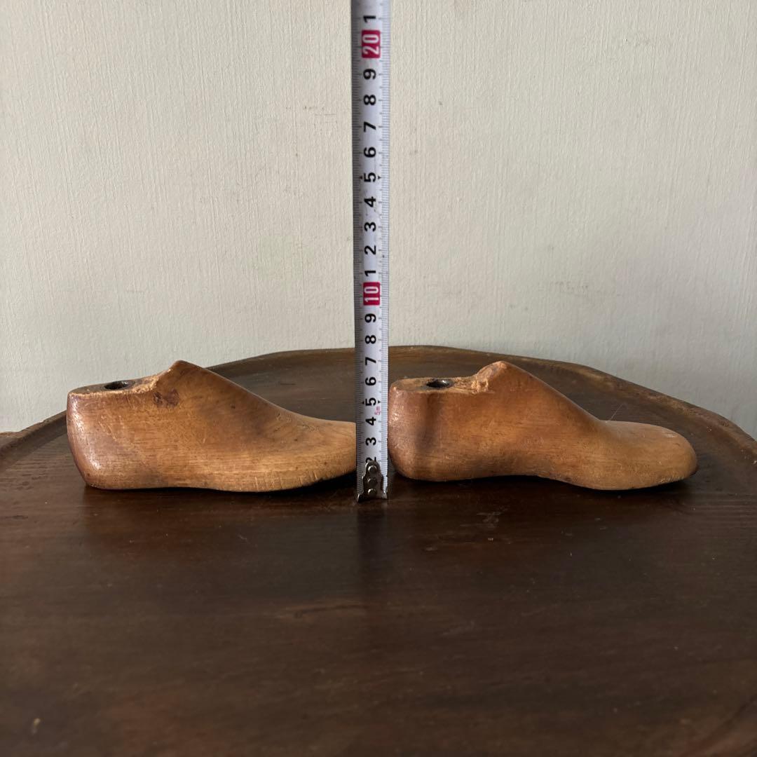 アンティーク 子供靴木型　フランス　木靴　不揃い古道具　骨董　ガーデニング　李朝