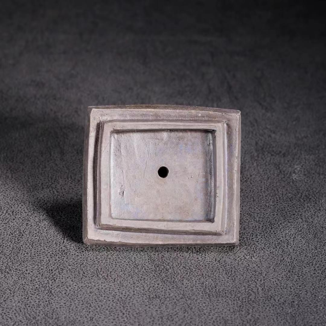 中国古美術・宜興原鉱古銅泥壺・紫砂壺・品名：印包・底款：厚徳載物・朱泥・急須