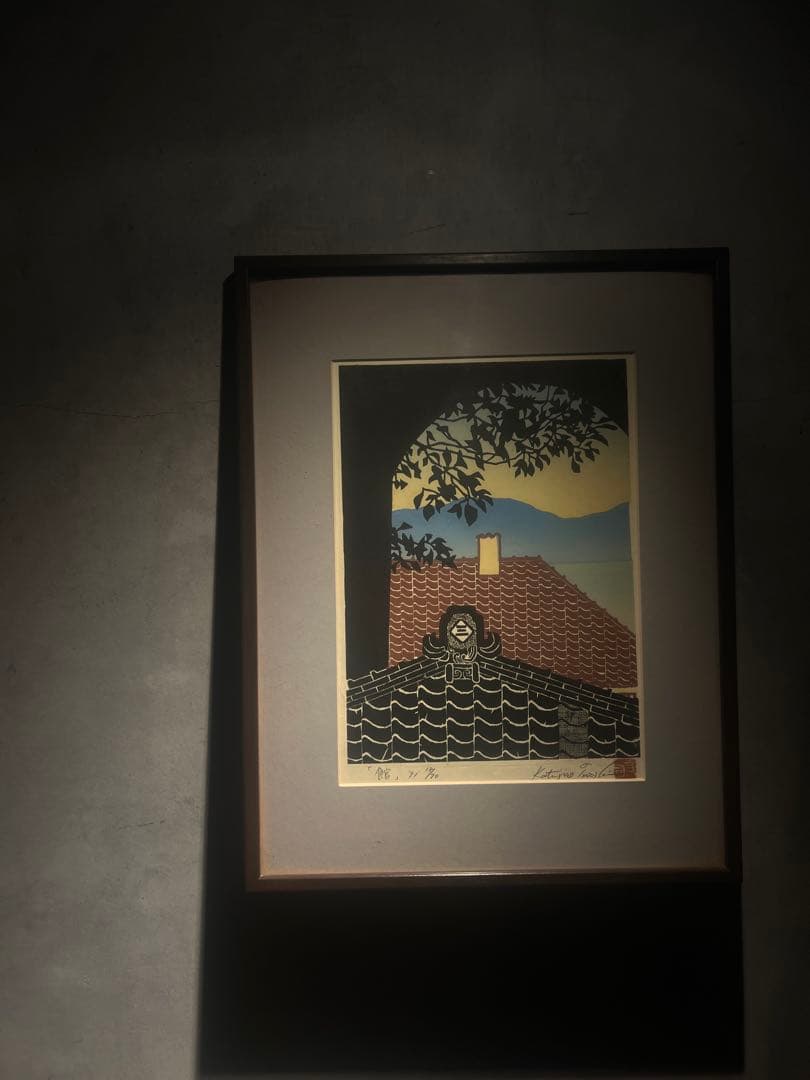 寺司勝次郎 【新臼杵六景】手摺木版画集6枚組