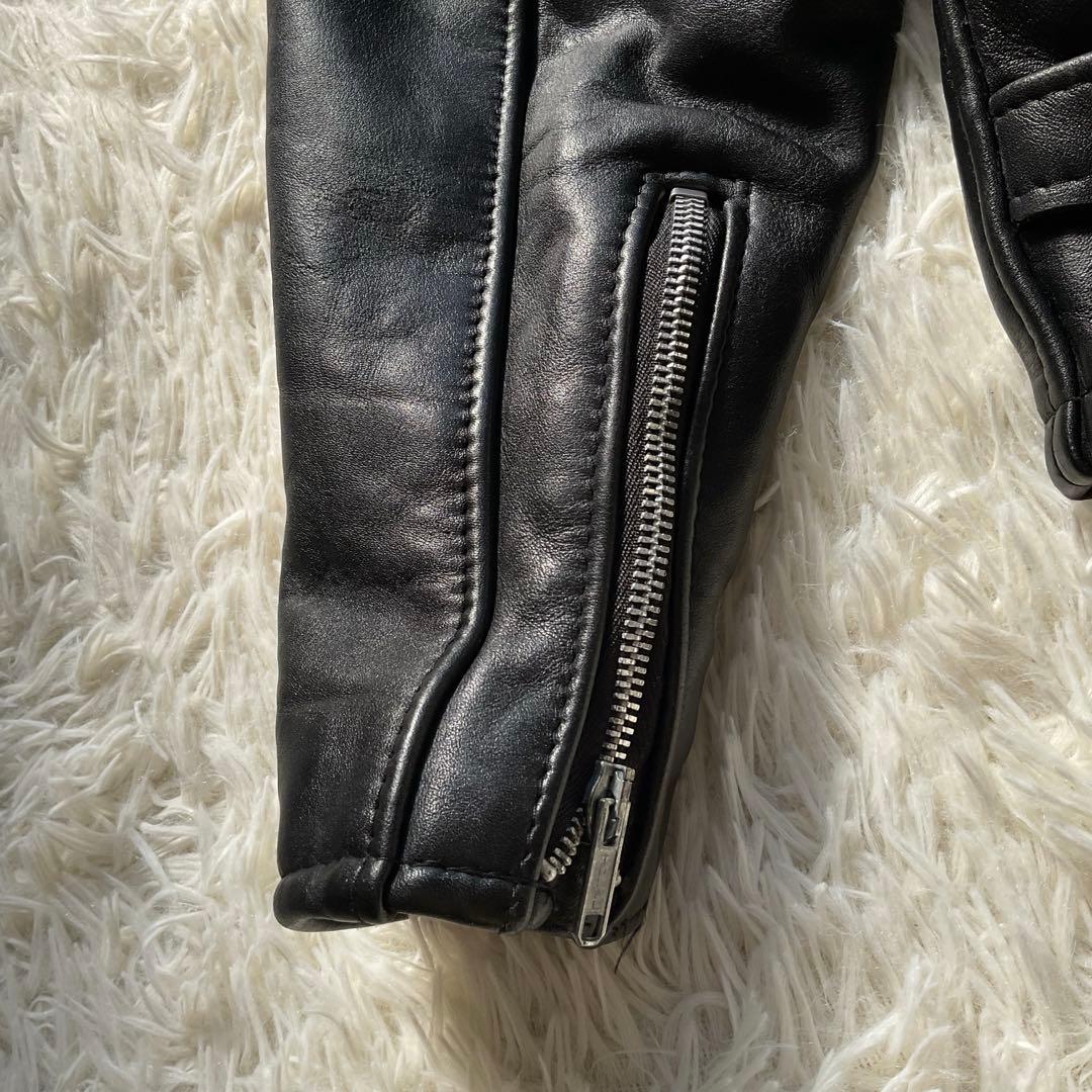 人気✨schott 641 レザージャケット　シングルライダース　38 ブラック