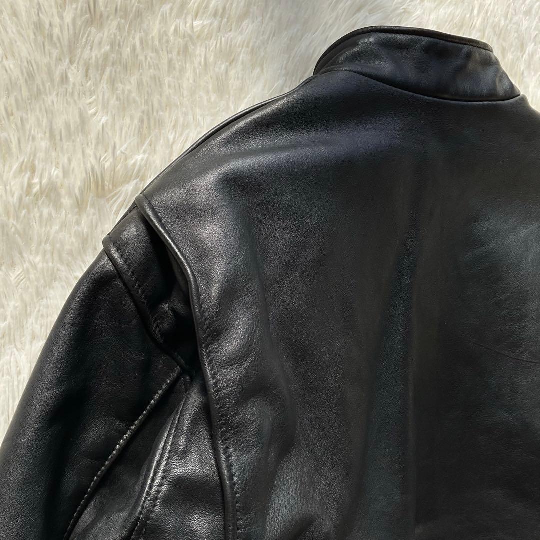 人気✨schott 641 レザージャケット　シングルライダース　38 ブラック