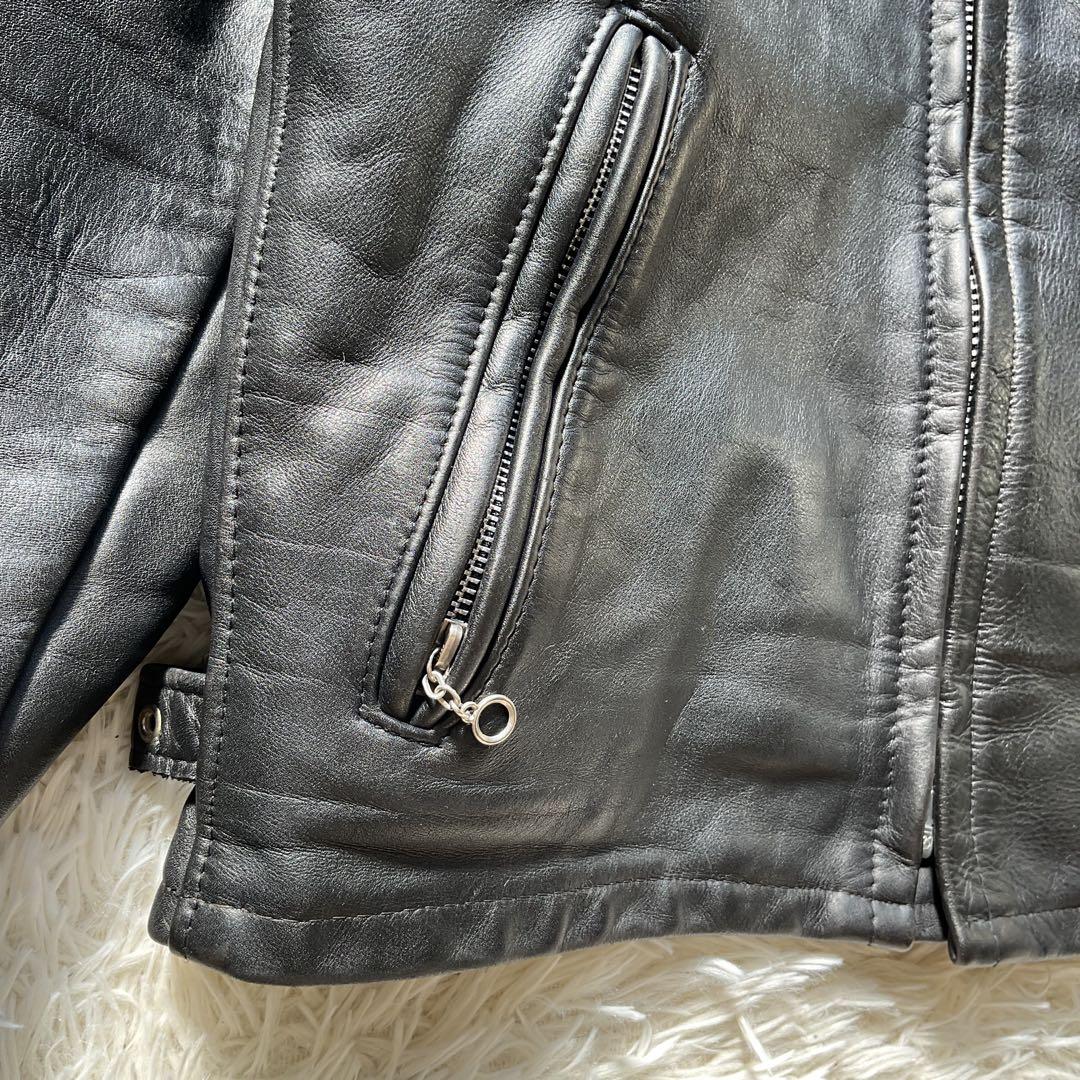 人気✨schott 641 レザージャケット　シングルライダース　38 ブラック