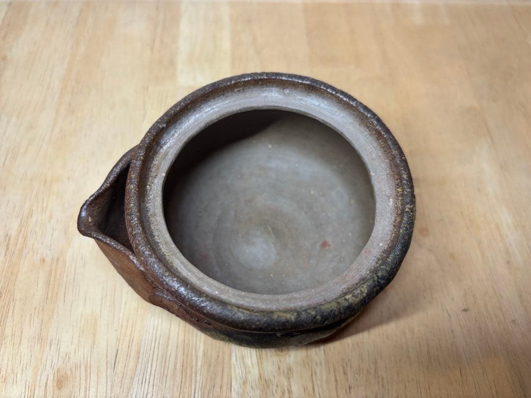 ㊽備前焼 宝瓶 登り窯 桃 もも モモ 手びねり 急須