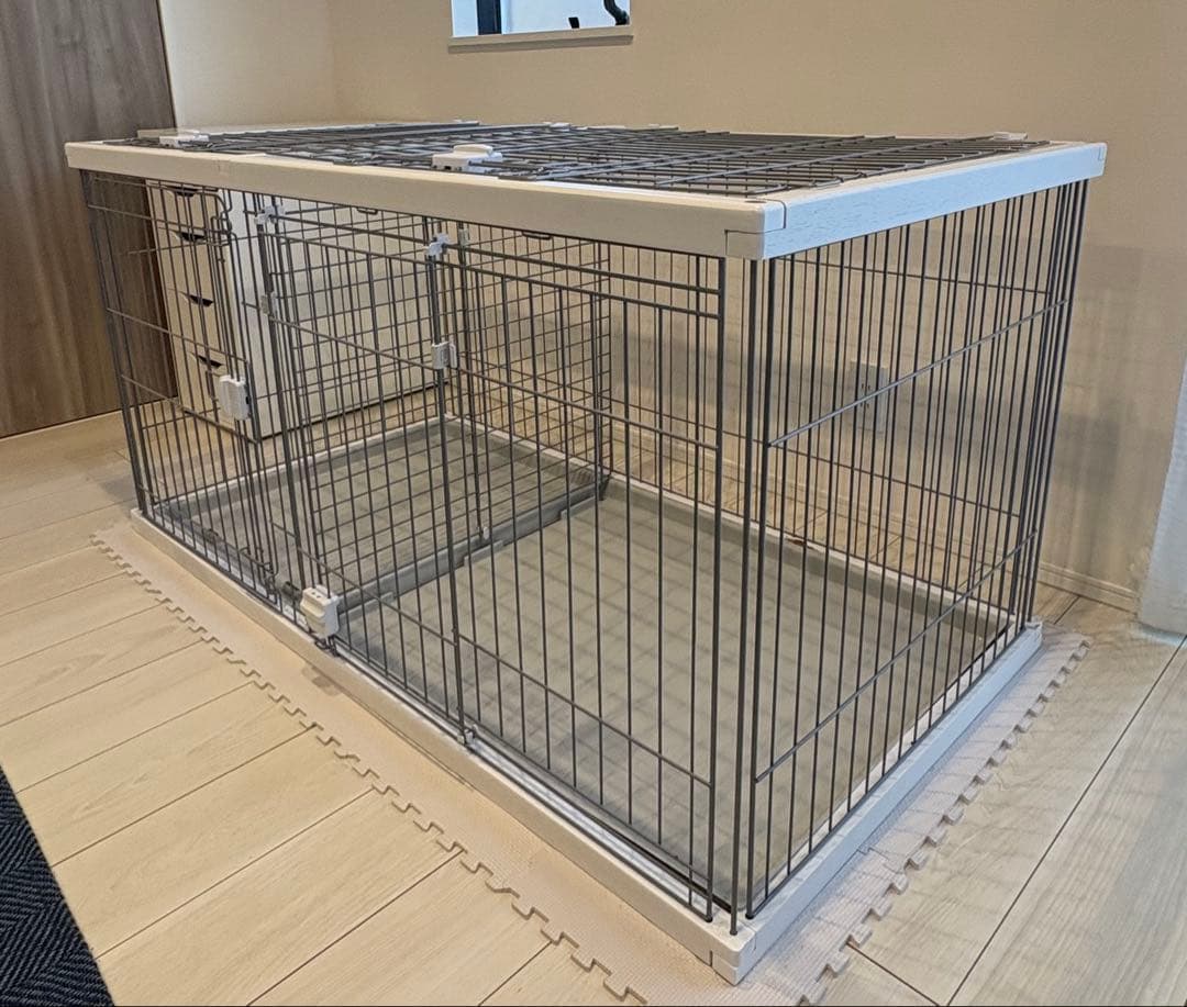 ペティオ トイレのしつけが出来る ドッグルームサークル ホワイト ワイド