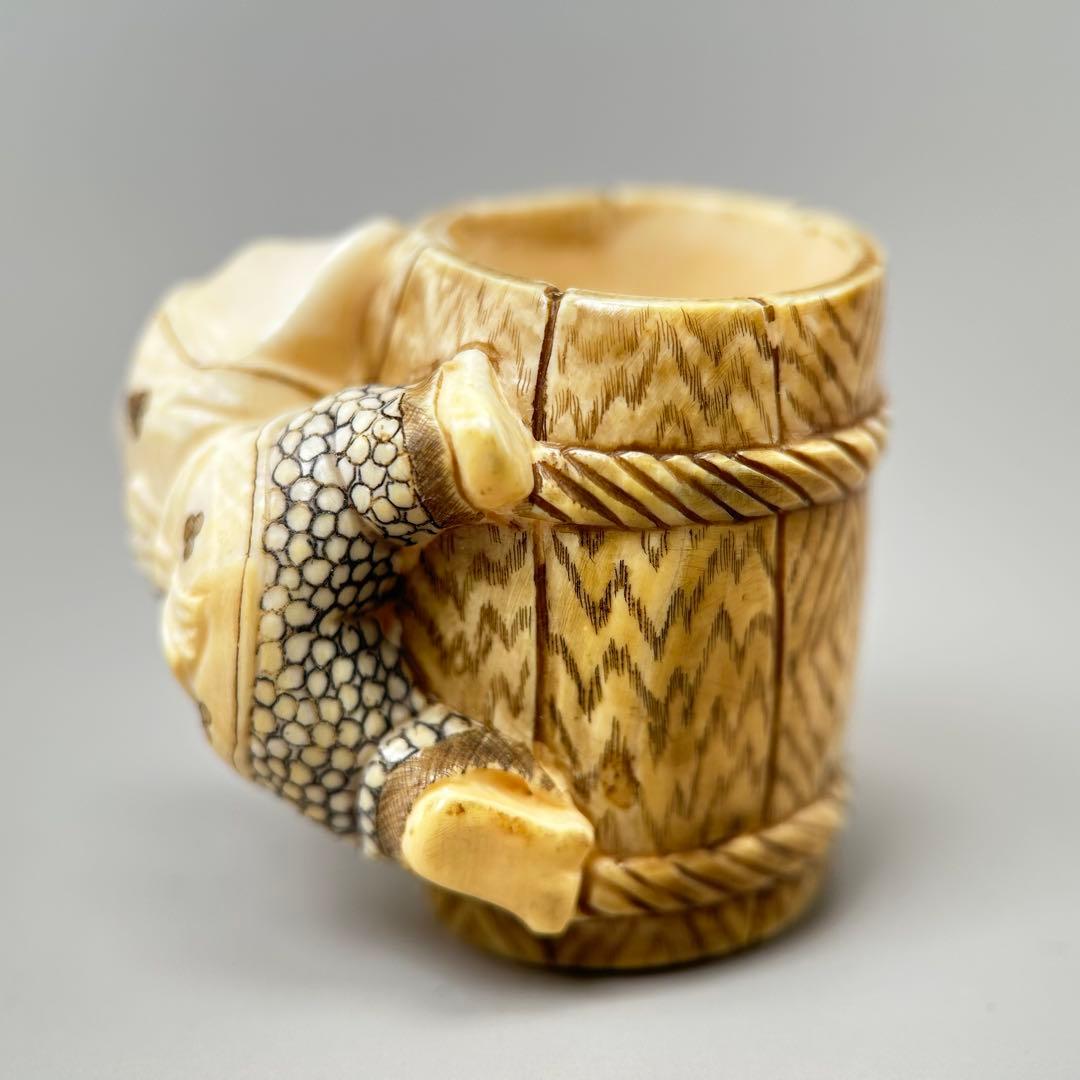 彫刻極上根付天然素材アンティーク骨董飾り物古美術置物細密細工