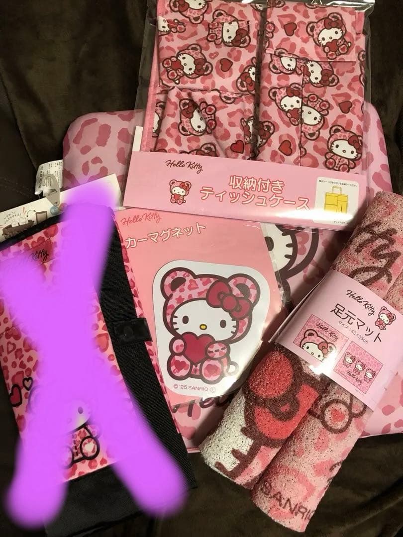 Hello Kitty ピンクヒョウ柄5点セット♡