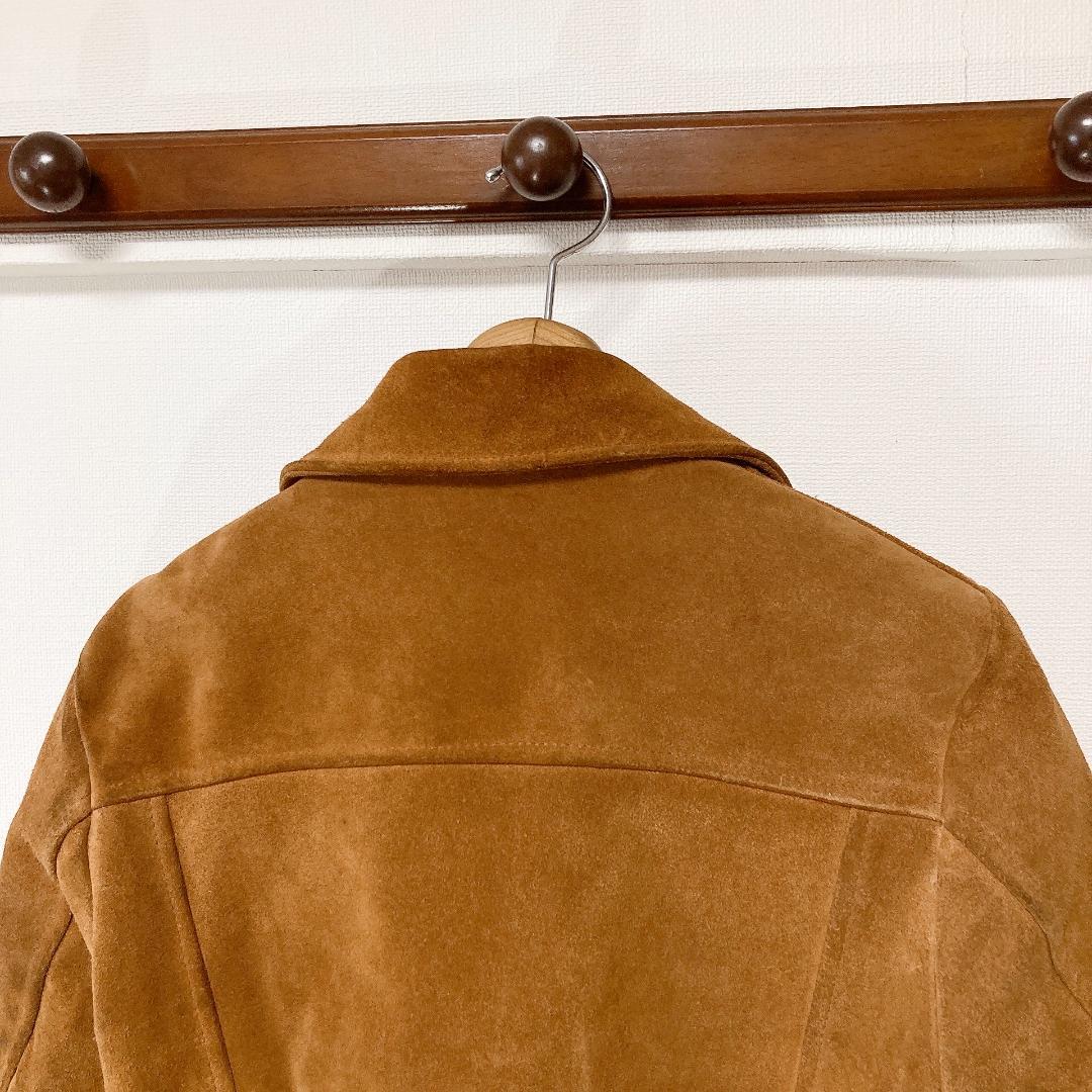 Schott スウェード トラッカージャケット レザージャケット ブラウン 34