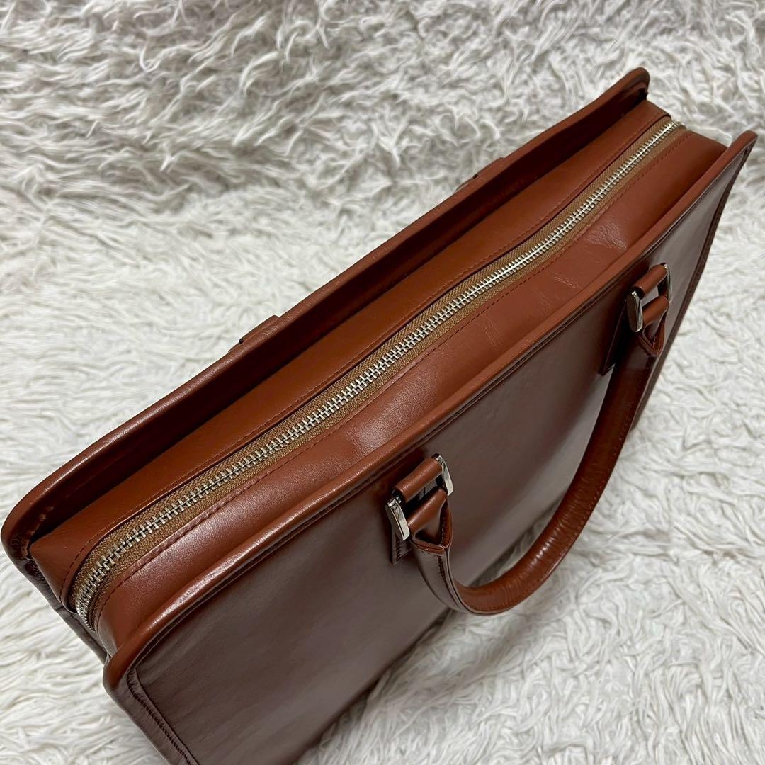 未使用品✨ビジネスレザーファクトリー ブリーフケース 2way ブラウン 本革
