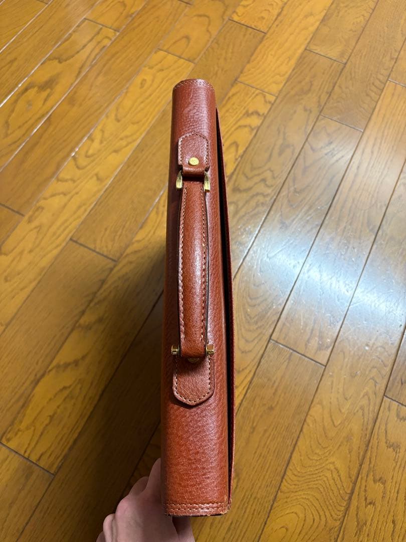 TAKEO KIKUCHI ダレスバッグ　オールレザー　ブラウン　ブリーフケース