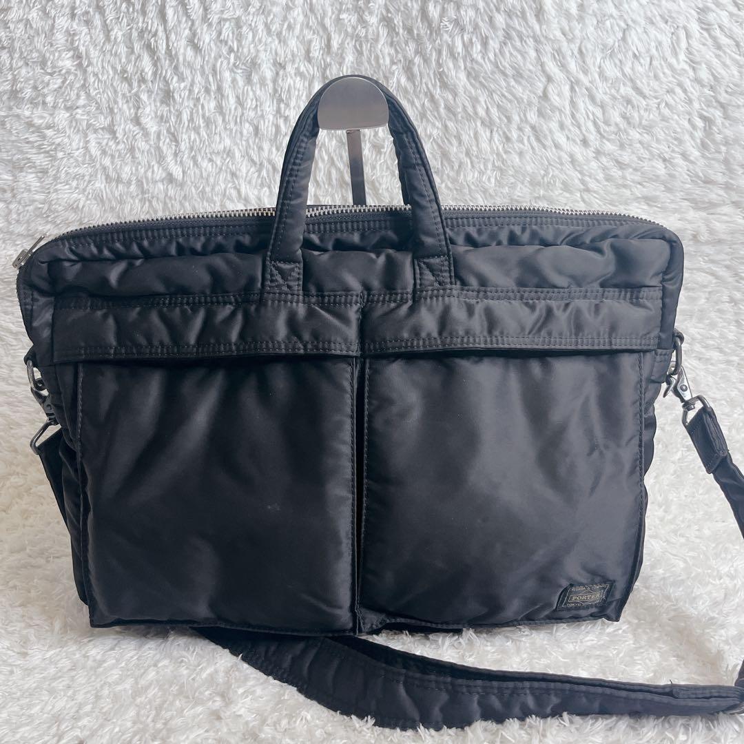 ポーター タンカー 2way ブリーフケース A4 通勤 ブラック 大容量 黒