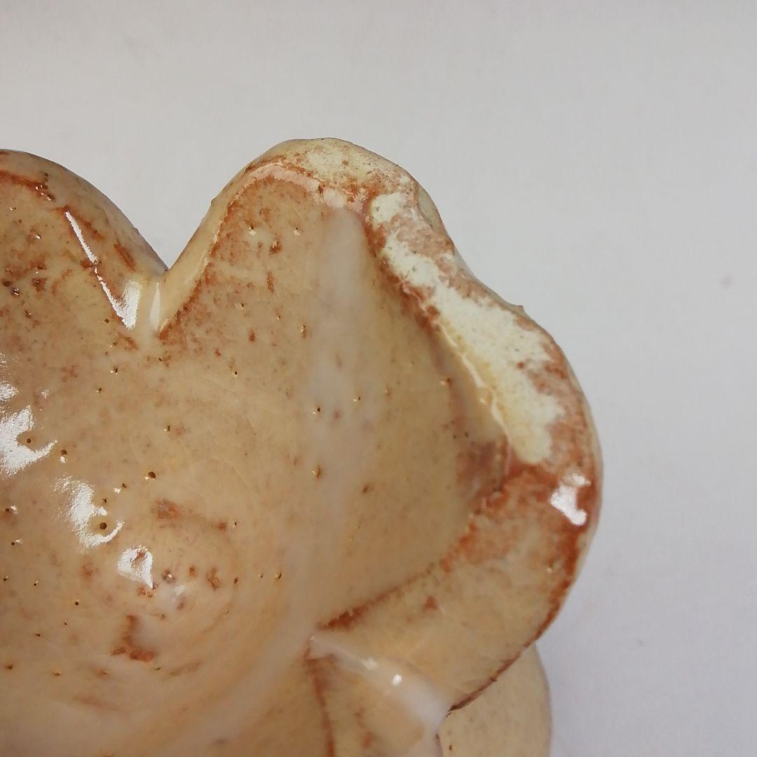 Ｔ７５０　蓋置　『萩焼』『三つ葉蓋置』『田原陶兵衛』　共箱　茶道具