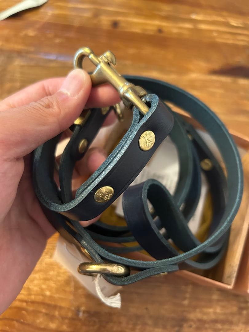 未使用 イルビゾンテ ドッグリード 緑