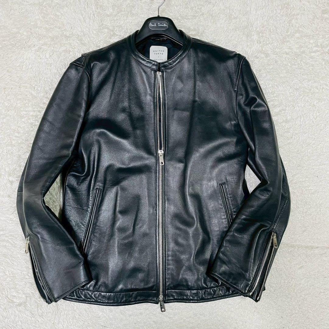 超希少XL UNITED TOKYO シングルライダースジャケット 4 ラム
