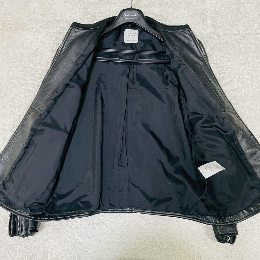 超希少XL UNITED TOKYO シングルライダースジャケット 4 ラム