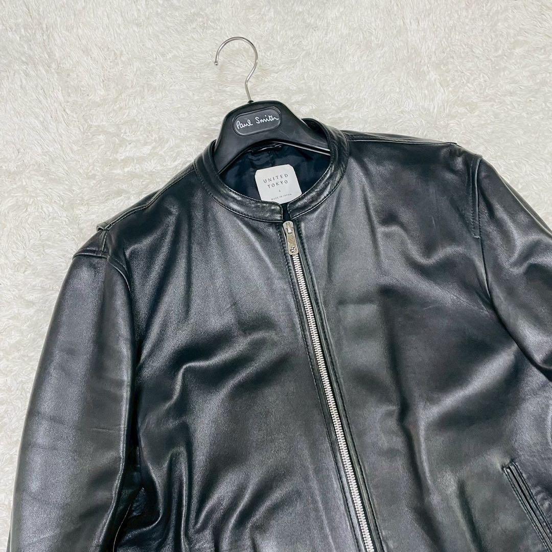 超希少XL UNITED TOKYO シングルライダースジャケット 4 ラム