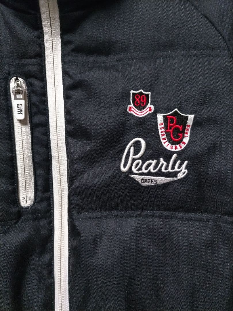 パーリーゲイツ　ダウンジャケット　黒　ヘリンボーン