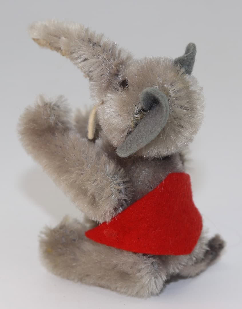 Schuco 1959年製 7325-Elefant 9cm グレーぬいぐるみ象