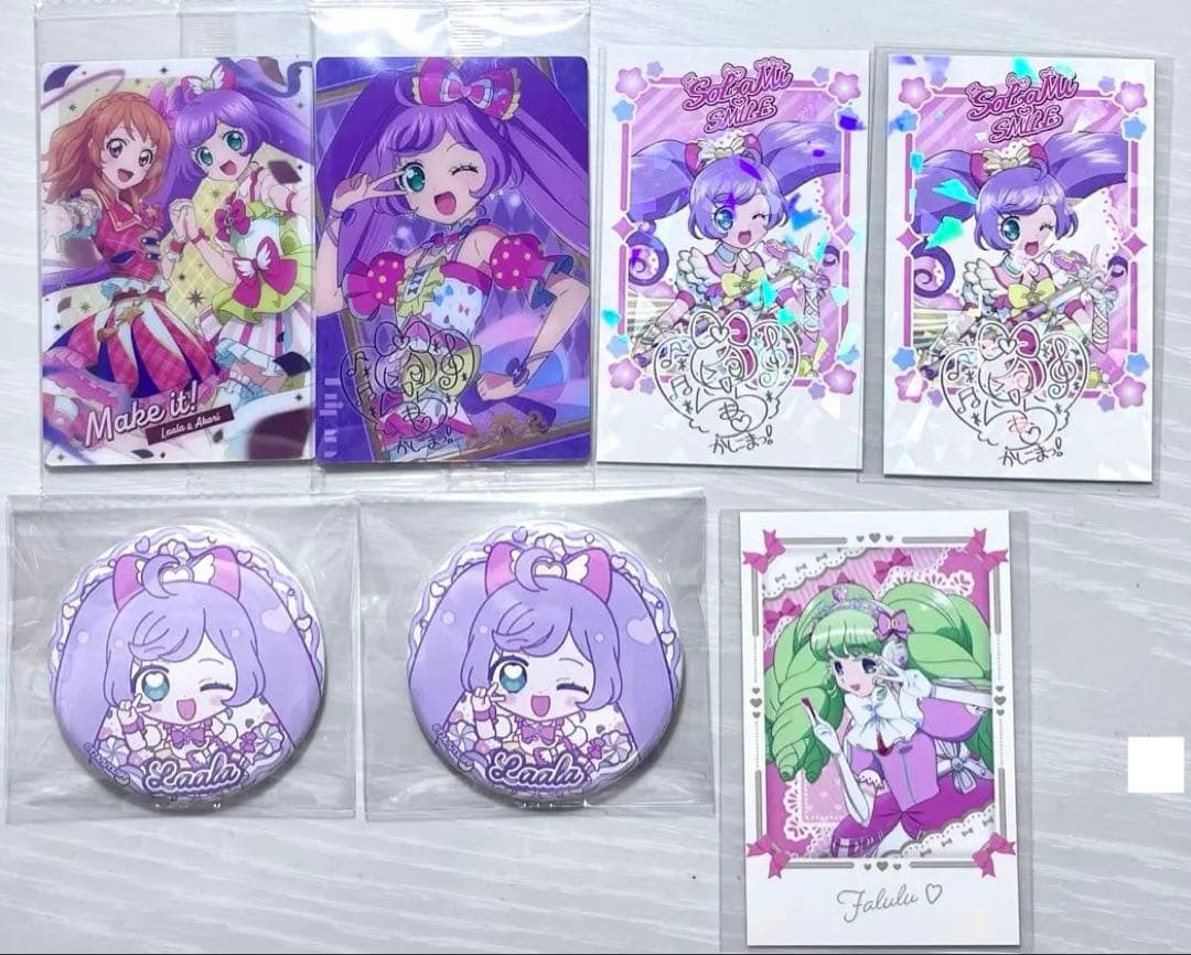 プリパラ らぁら きゃらっぴん 缶バッジ プリパシャ ウエハース サイン