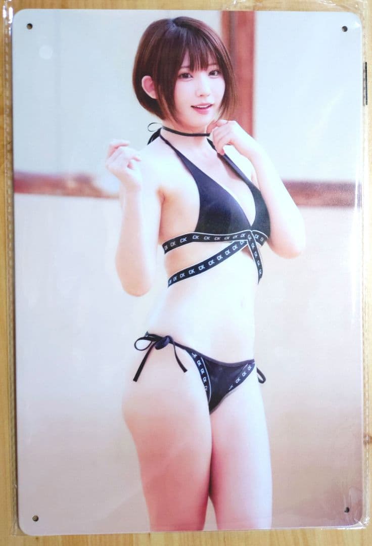 大野愛美ビキニスタイルアート　ブリキ看板