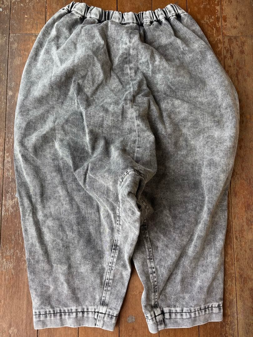 ブラックコムデギャルソン　デニムサルエルパンツ　s