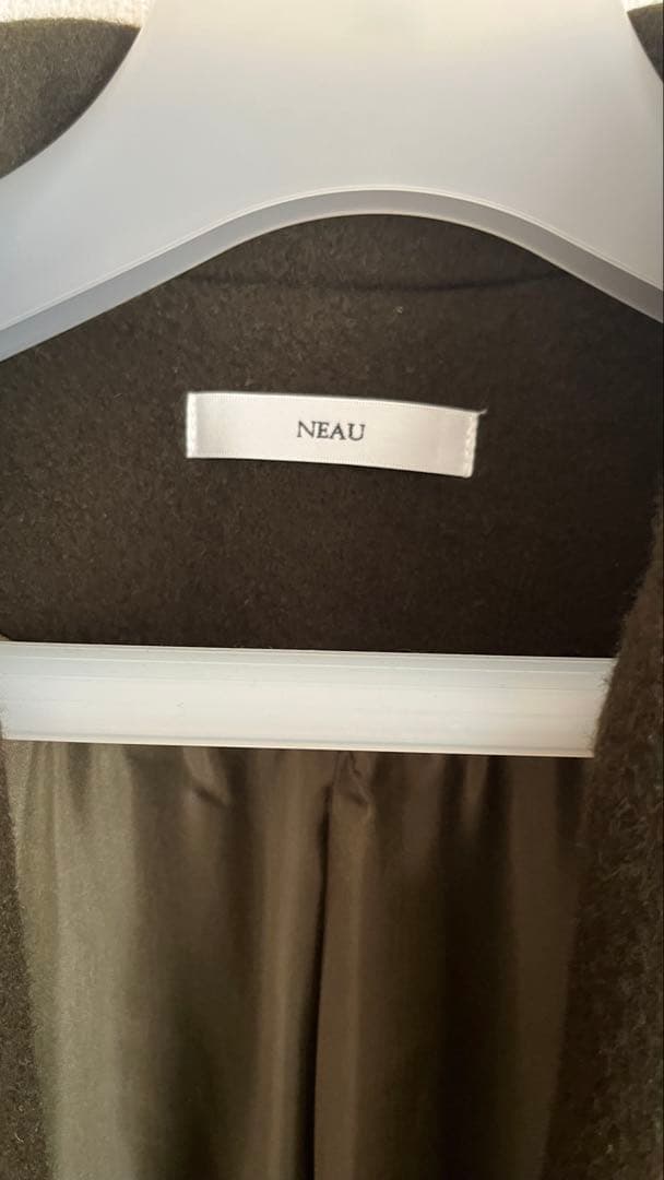 neau Peaked lapel long coat ロングコート グリーン