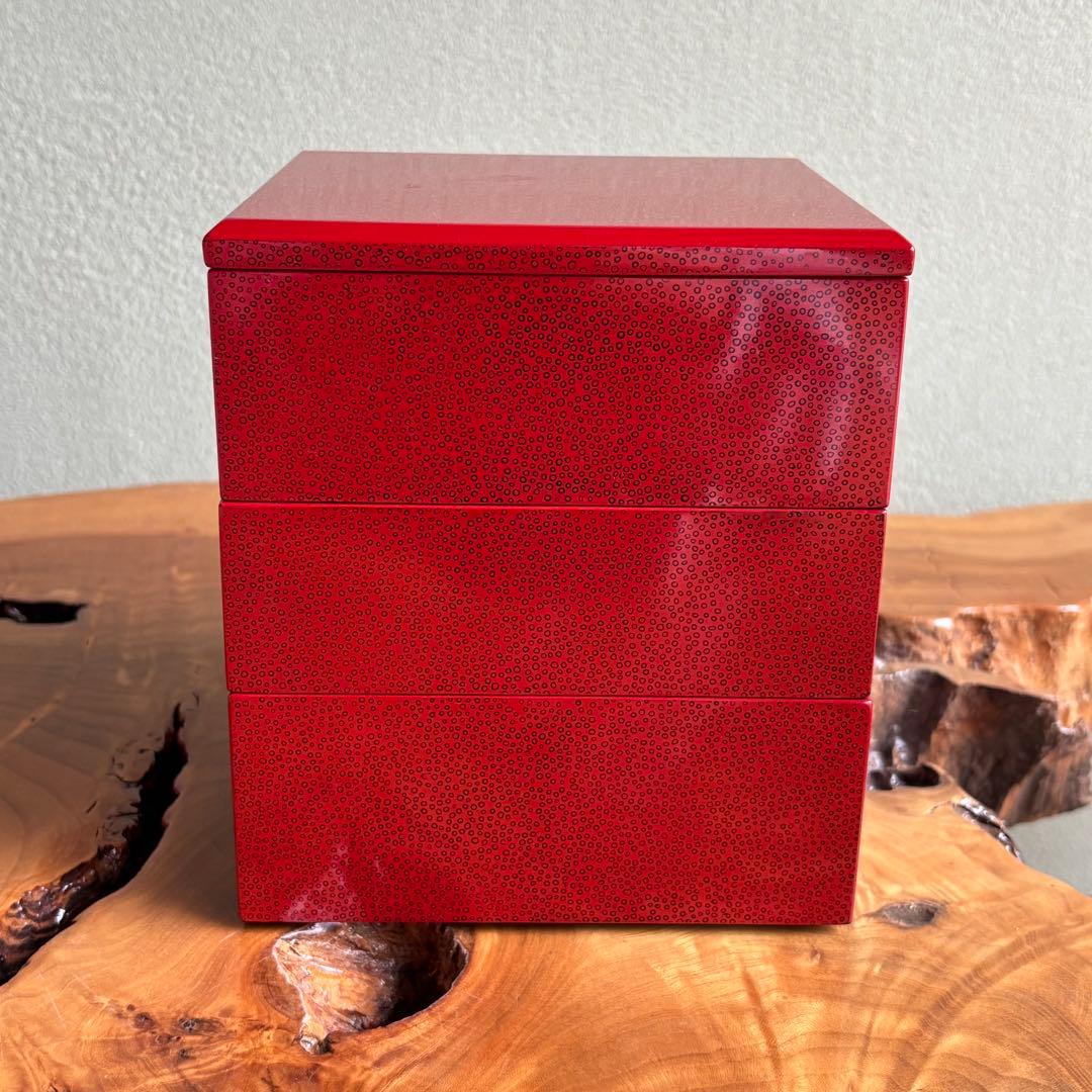 【新品未使用】津軽七々子塗 重箱 田中漆工謹製 共箱