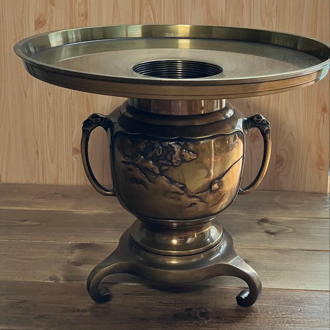 薄端　花器 置物 金属工芸 華道具