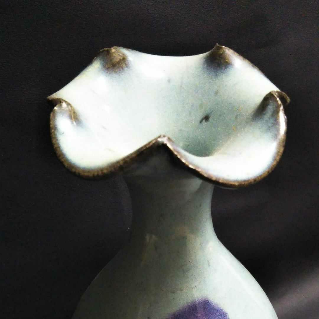 ※中国古美術/鈞窯天藍釉紫班百合口玉壺/北宋代/