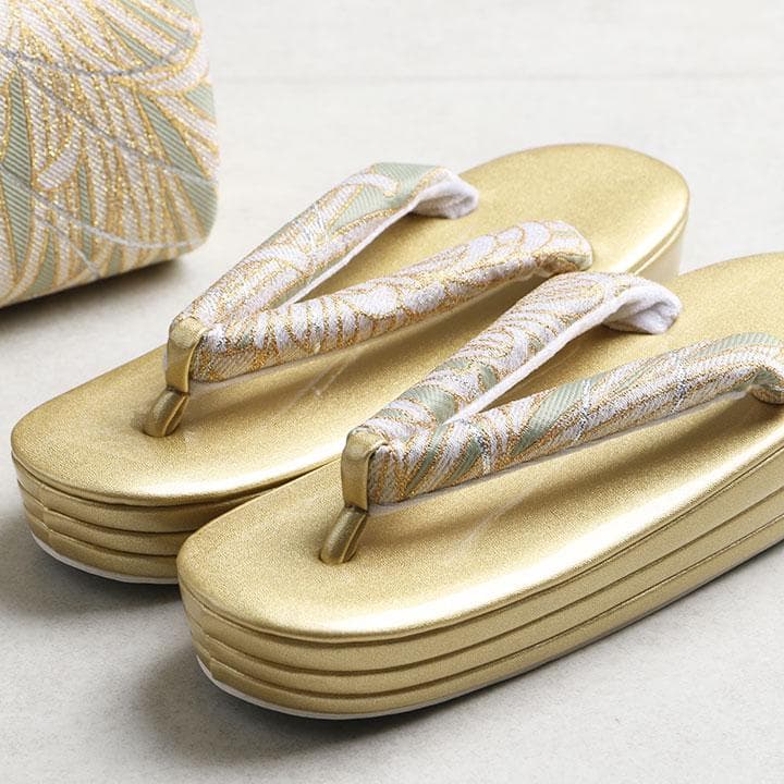 【新品】草履バッグセット 乱菊 帯地 　03657