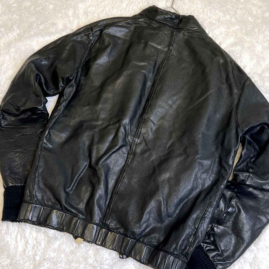美品✨GIORGIO BRATO ジョルジオブラット ラムレザー ジャケット 黒