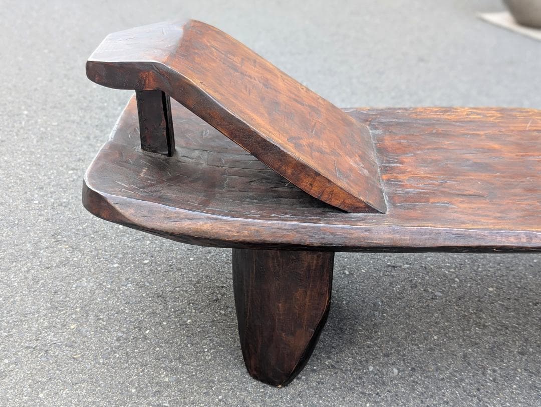 希少☆アフリカンヴィンテージ／木製ベンチ・ベッド／セヌフォ族