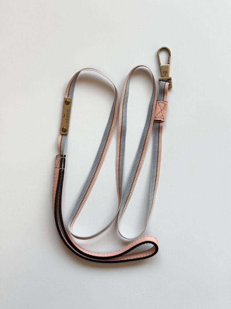 GUCCI 犬用リード ピンク 水色