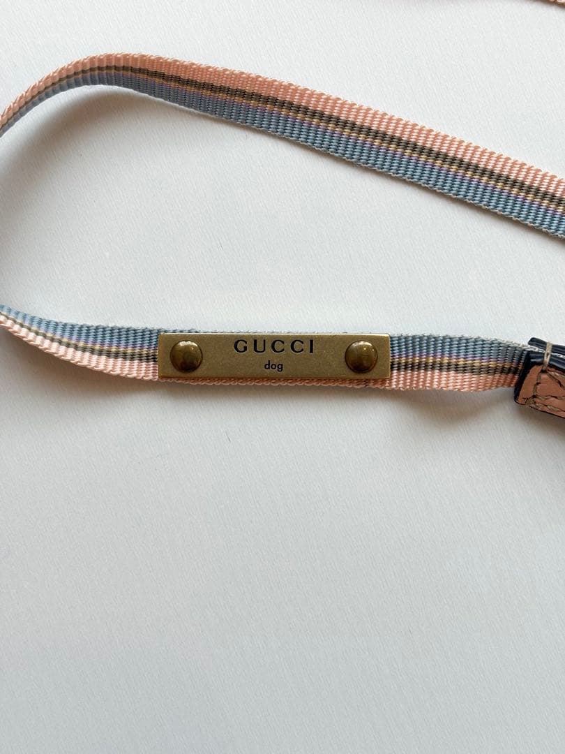 GUCCI 犬用リード ピンク 水色
