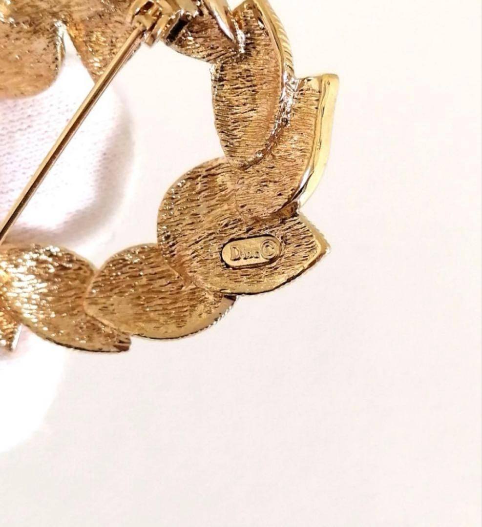 【✨極美品✨】Dior 葉モチーフ ゴールドブローチ 最終値下げ