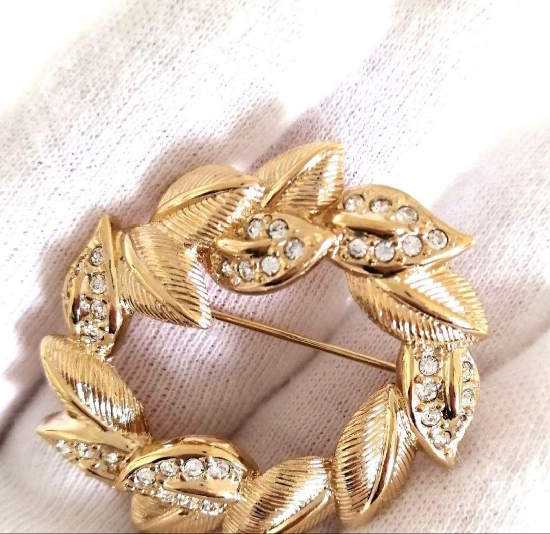 【✨極美品✨】Dior 葉モチーフ ゴールドブローチ 最終値下げ