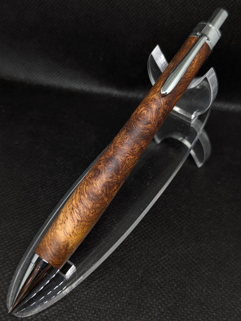 特上杢 アフリカローズウッド 瘤 シャーペン 工房楔監修 加藤金属＋おまけ付き