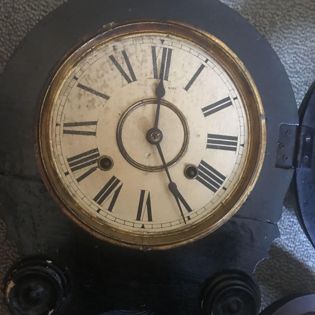 希少＊柱時計 だるま時計 四つ丸 ゼンマイ式 アンティーク