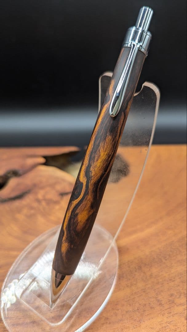 561特上　デザートアイアンウッド　瘤杢　木軸シャーペン　ボールペン