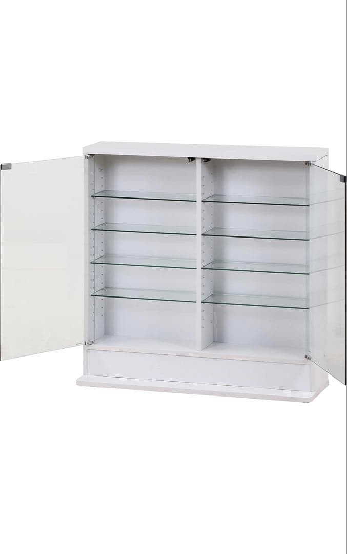 ホワイト ガラスディスプレイケース 90cm