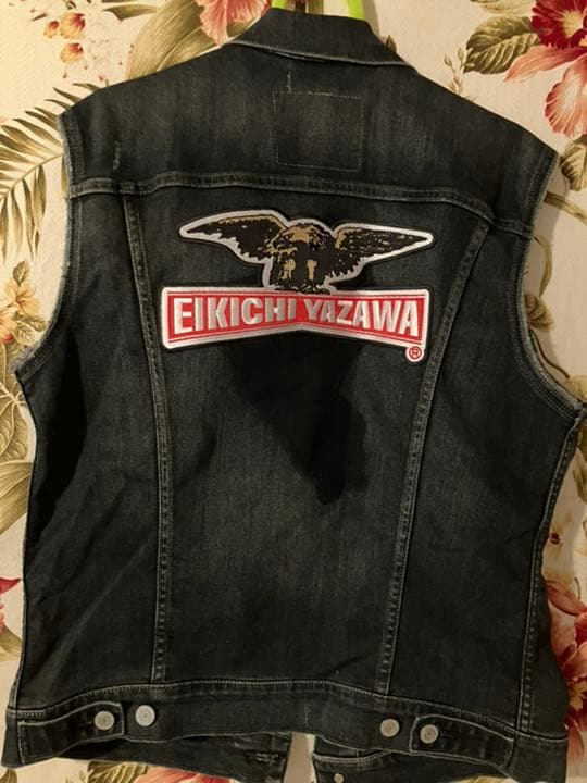 矢沢永吉　デニムベスト　イーグル　ブラックデニム　denim