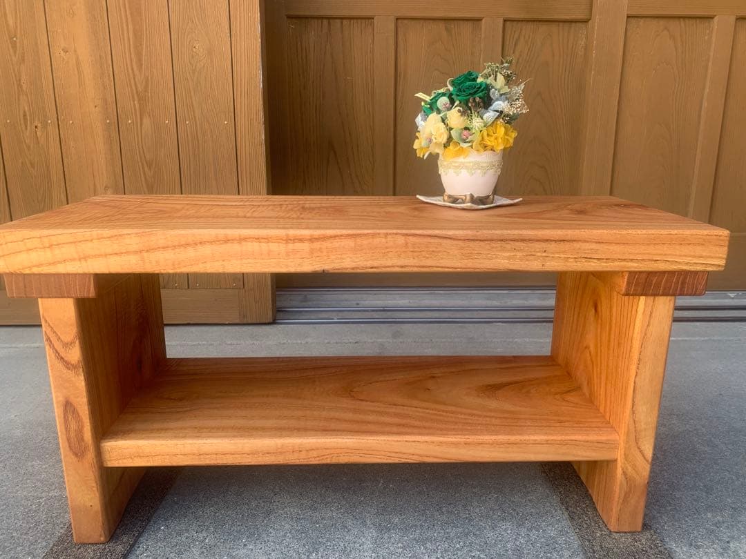 専用☆夏セール✨A:サイドテーブル、TV台、飾り棚＊棚有【魅力的な杢目、色艶】